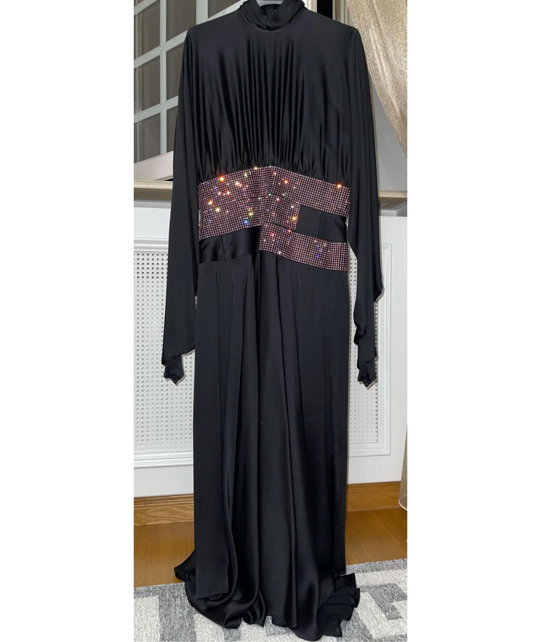 CHRISTOPHER KANE Черное шелковое вечернее платье, фото 7