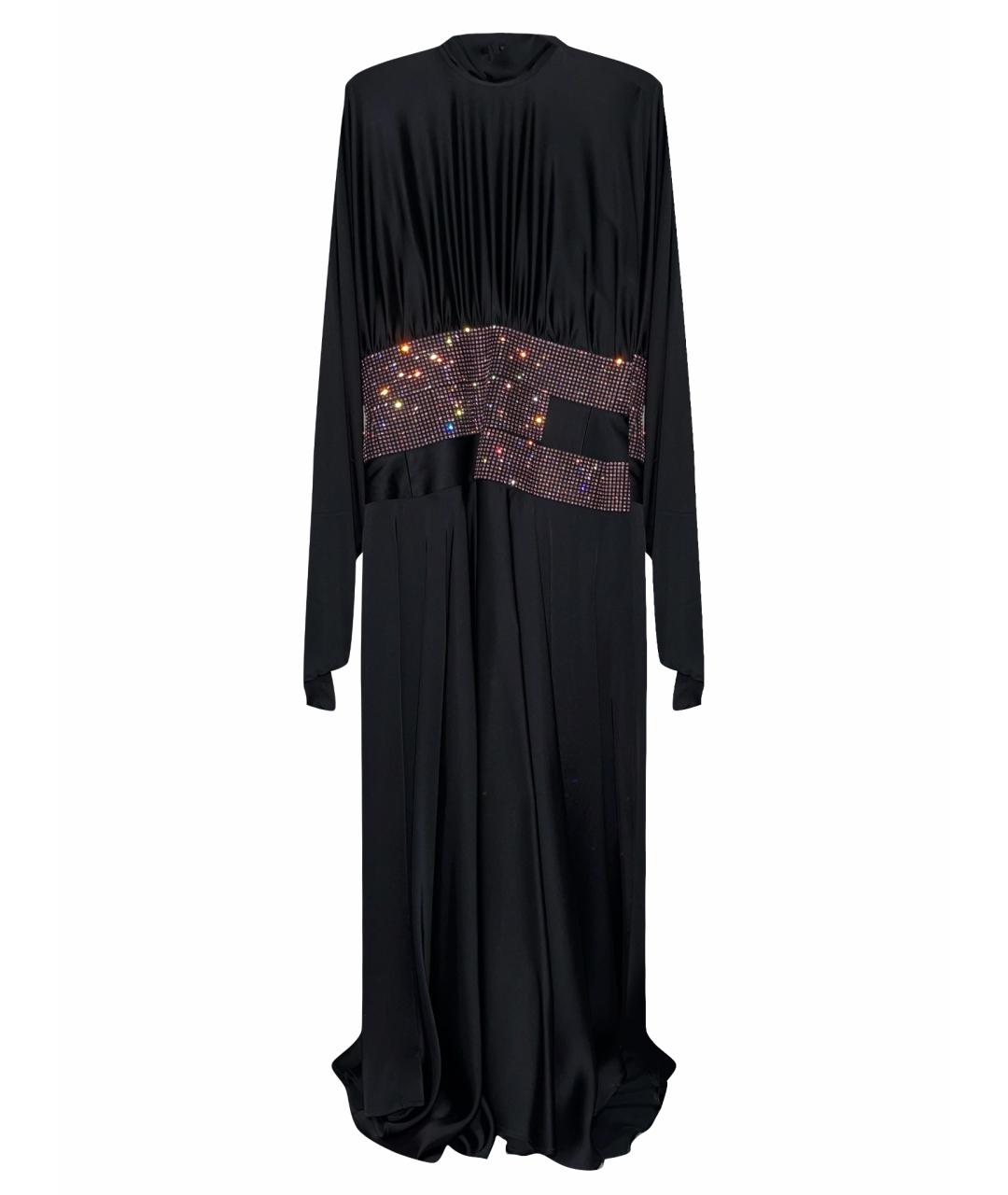 CHRISTOPHER KANE Черное шелковое вечернее платье, фото 1