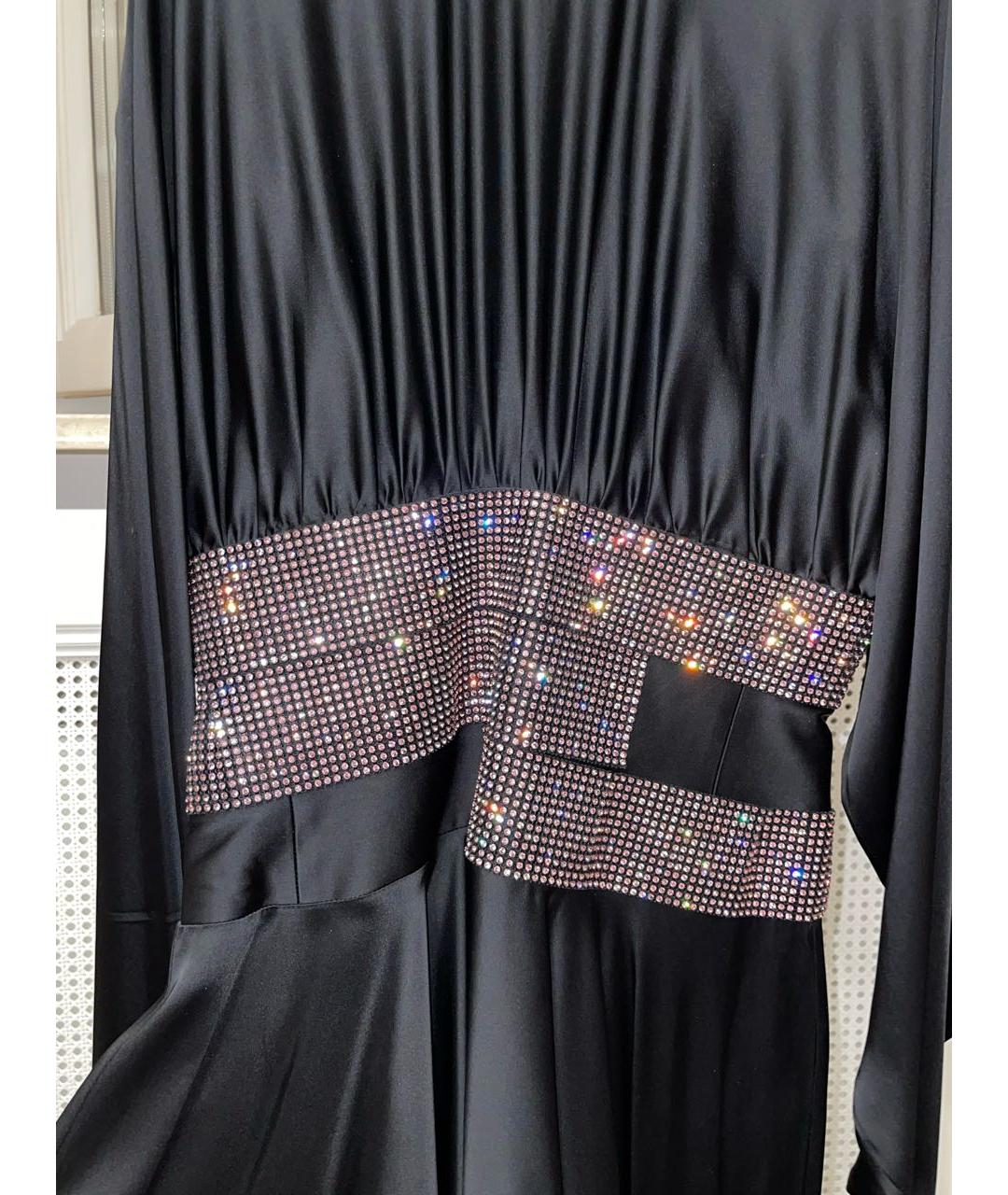 CHRISTOPHER KANE Черное шелковое вечернее платье, фото 3