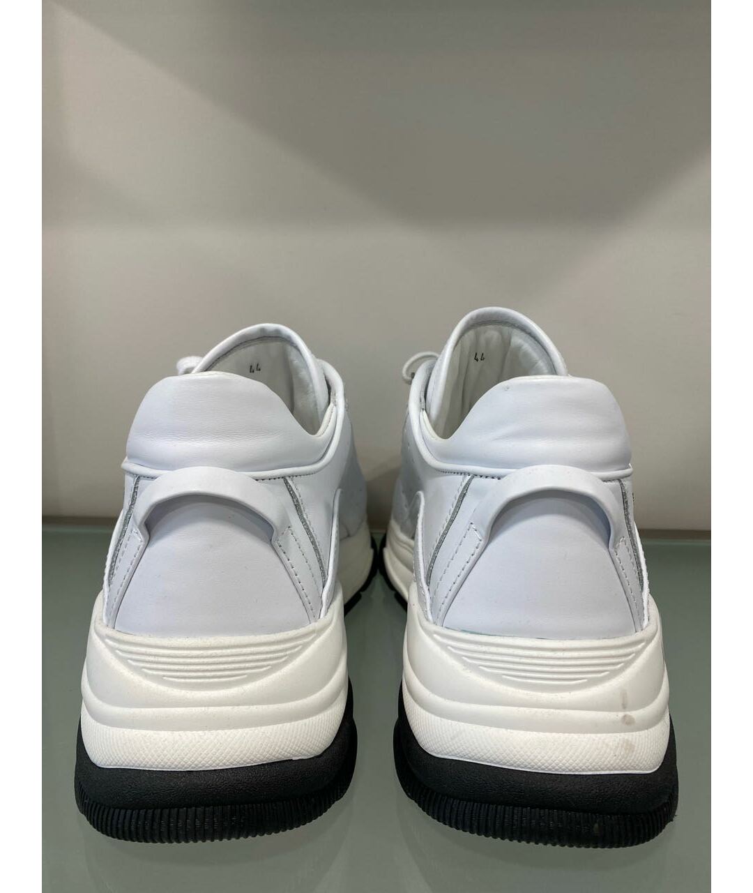 DSQUARED2 Белые кожаные низкие кроссовки / кеды, фото 4