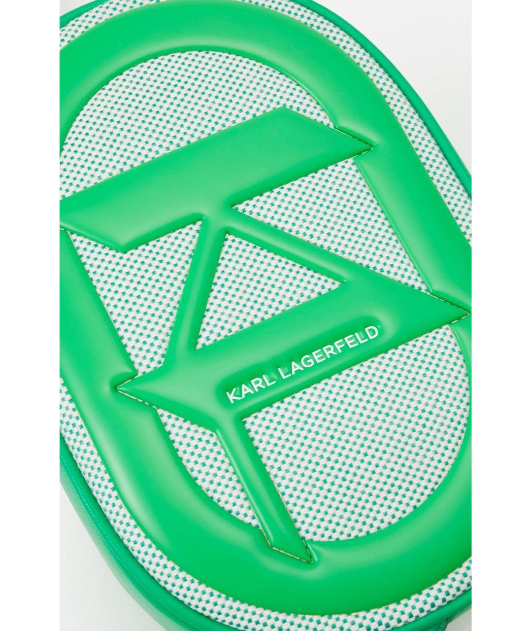 KARL LAGERFELD Зеленая сумка через плечо из искусственной кожи, фото 8