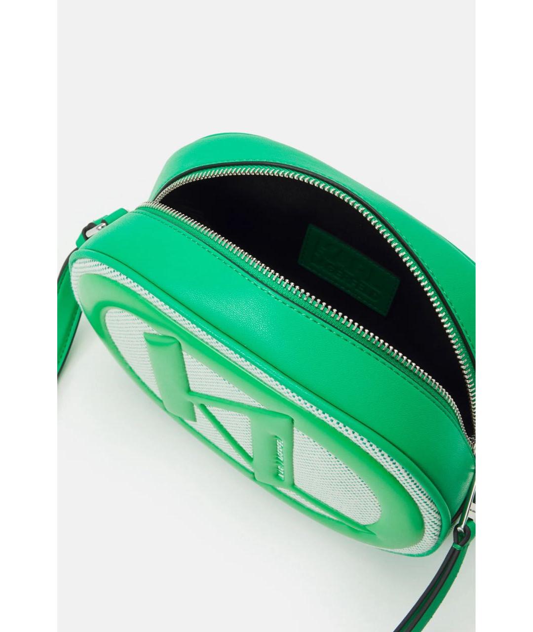 KARL LAGERFELD Зеленая сумка через плечо из искусственной кожи, фото 7
