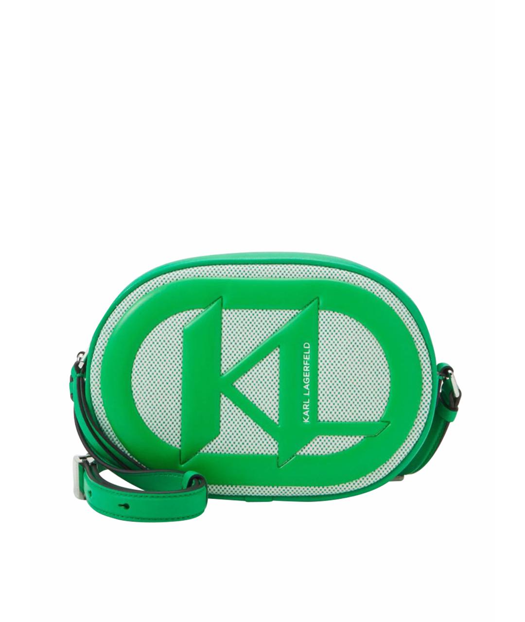 KARL LAGERFELD Зеленая сумка через плечо из искусственной кожи, фото 1