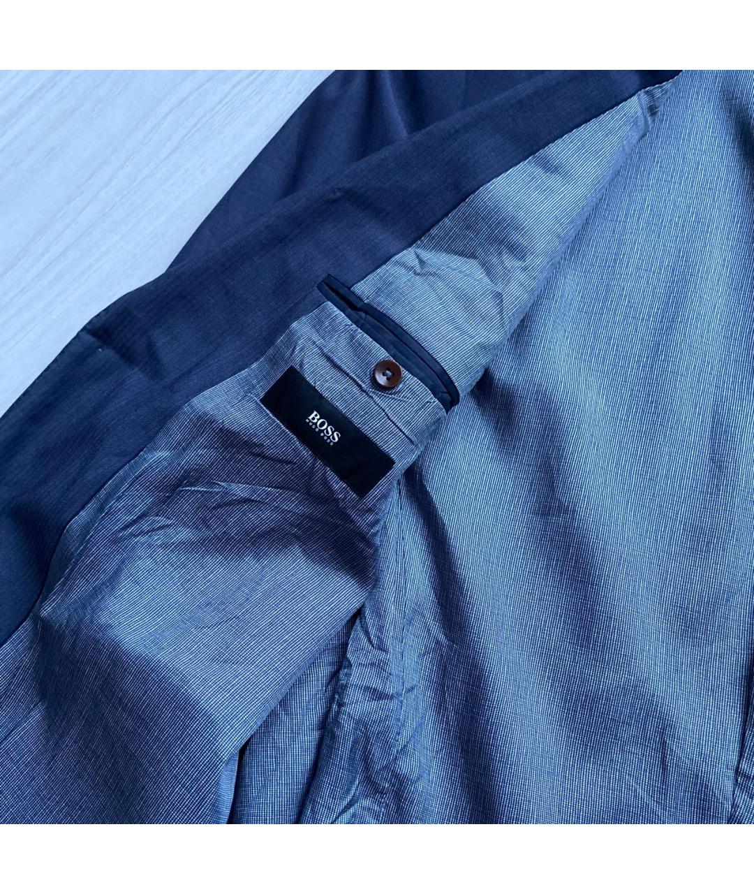 HUGO BOSS Темно-синий шерстяной пиджак, фото 5