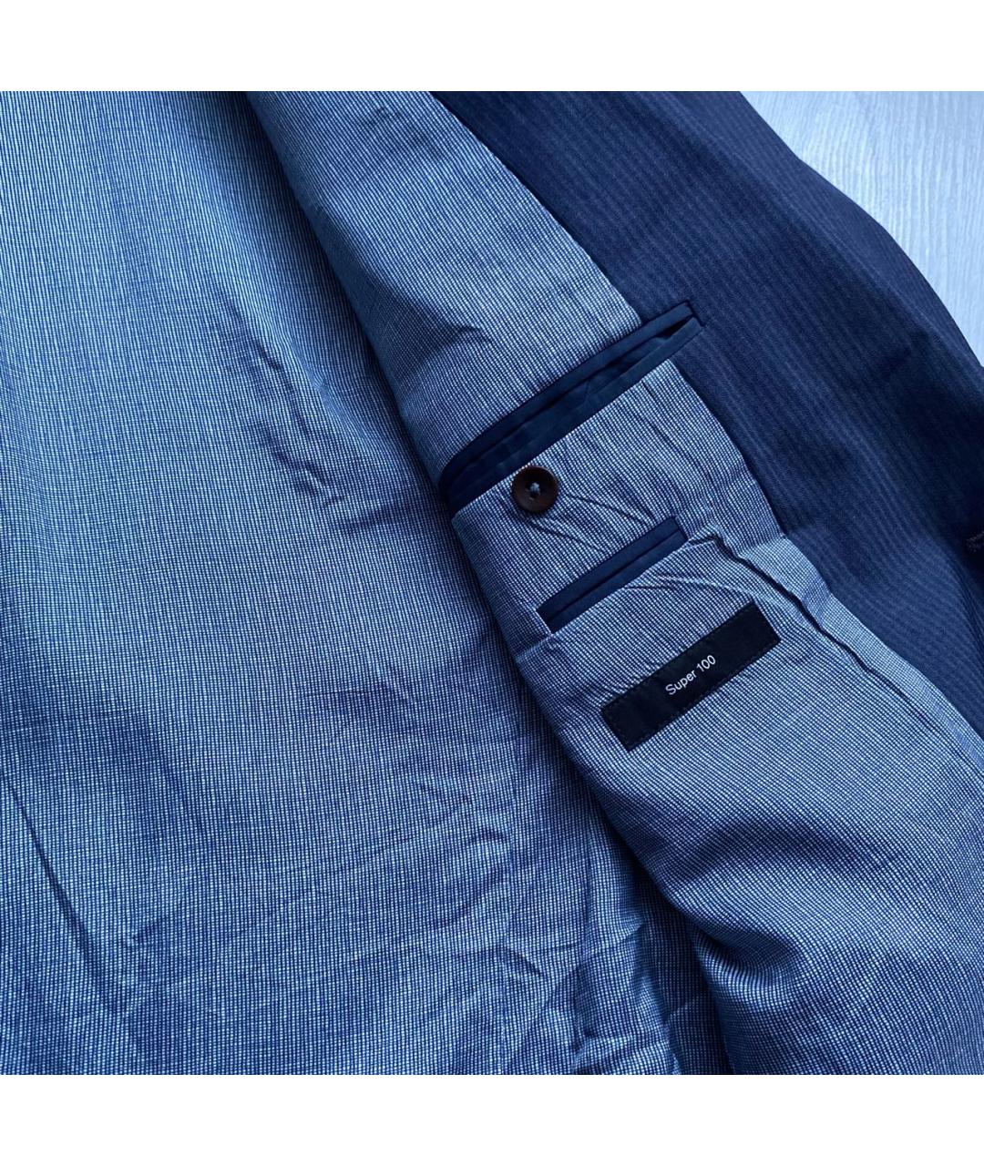 HUGO BOSS Темно-синий шерстяной пиджак, фото 6
