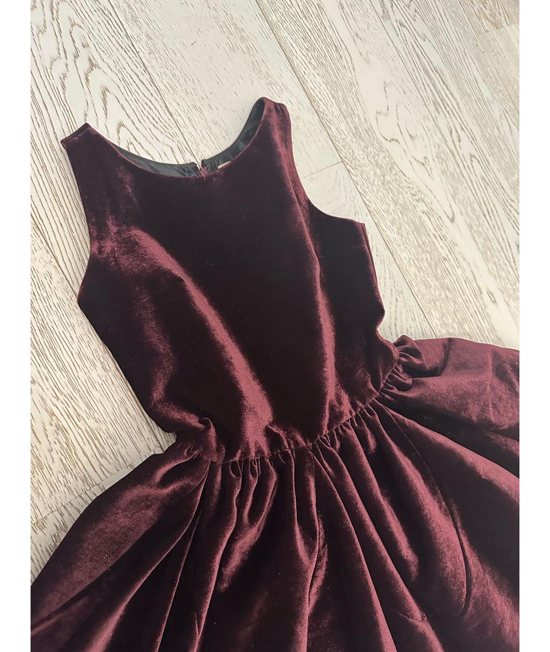 ALAIA Бордовое полиэстеровое коктейльное платье, фото 4