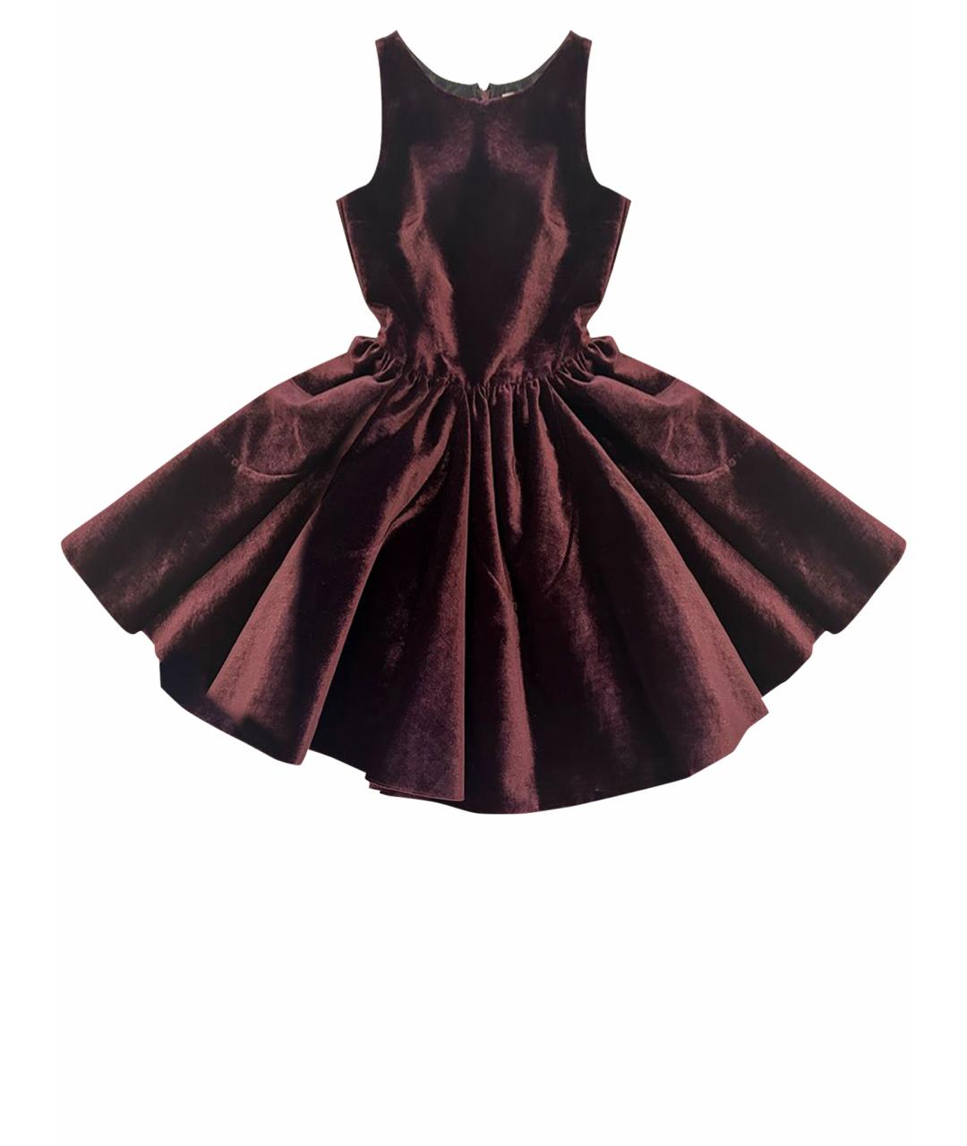 ALAIA Бордовое полиэстеровое коктейльное платье, фото 1