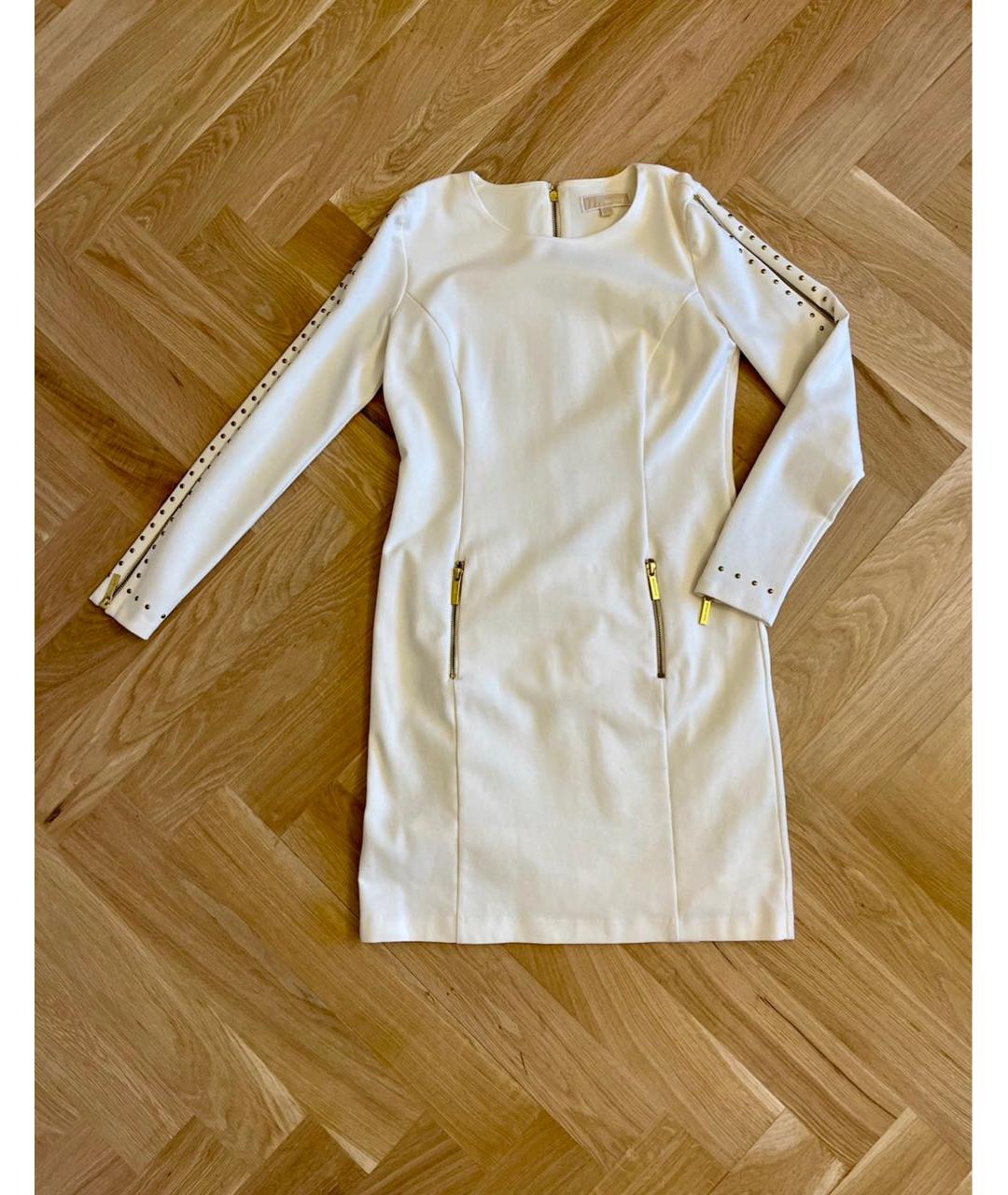 MICHAEL KORS Белое полиэстеровое коктейльное платье, фото 2