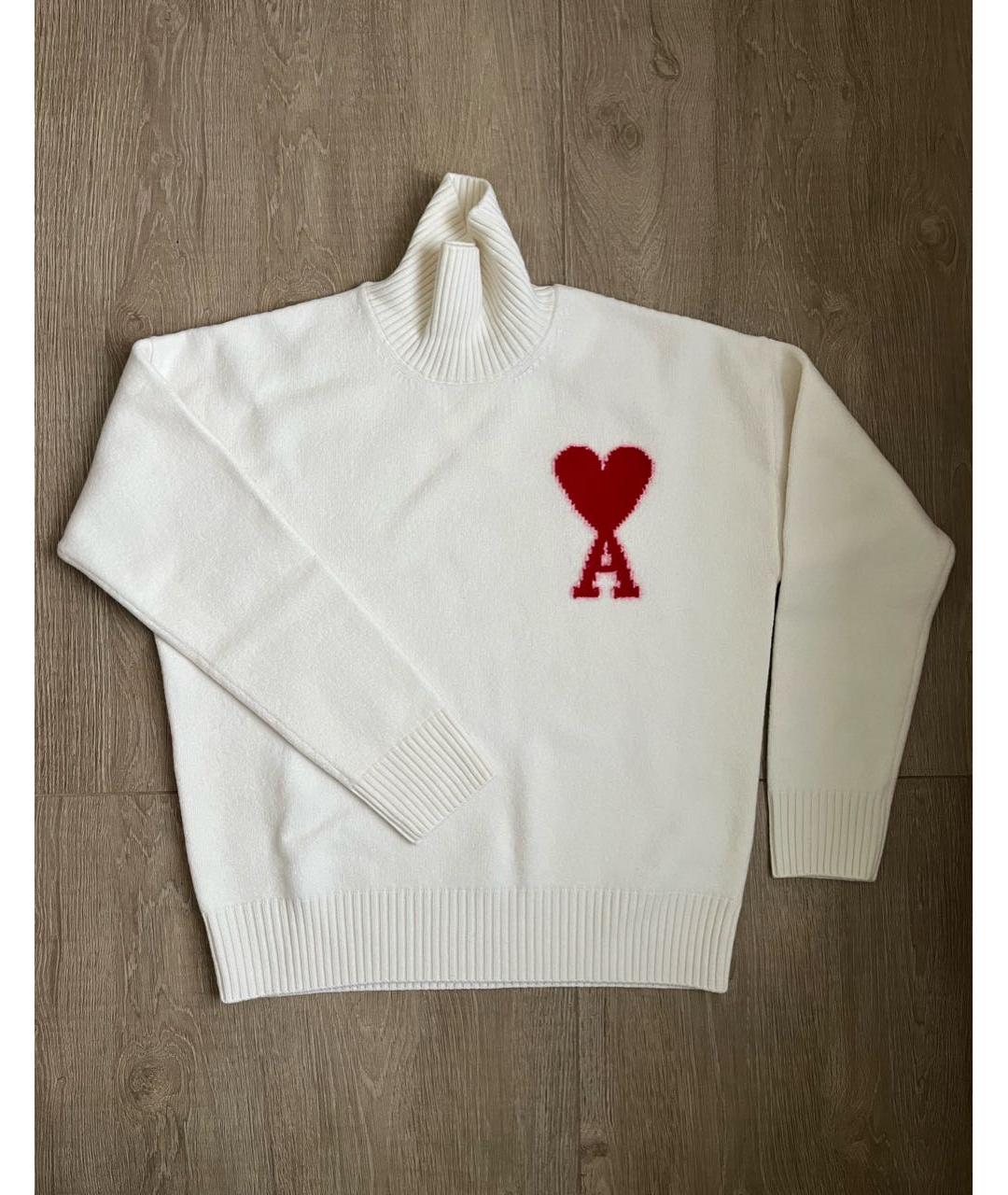 AMI Бежевая шерстяная водолазка, фото 2