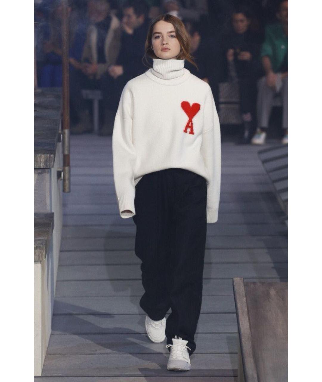 AMI Бежевая шерстяная водолазка, фото 5