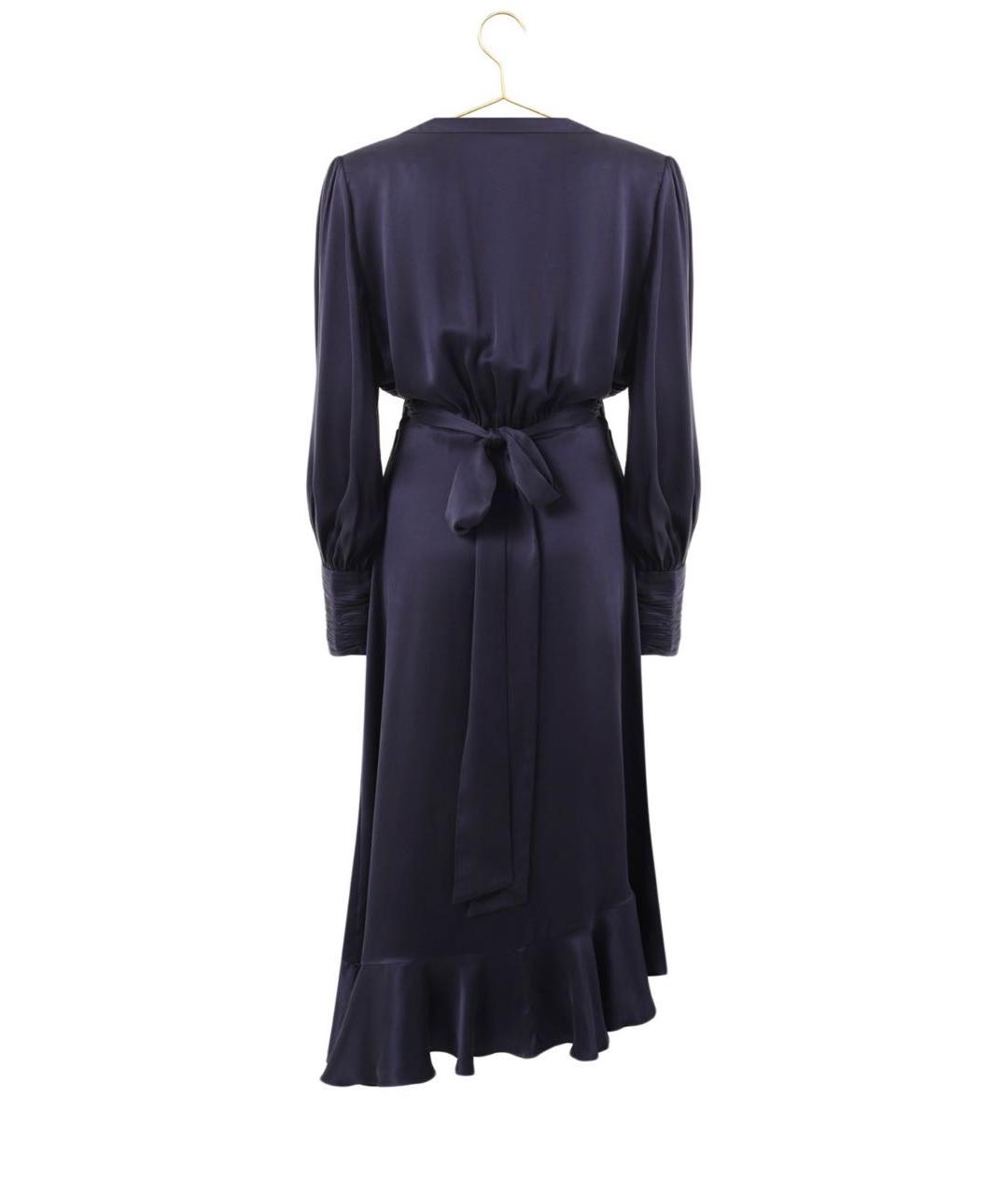 ZIMMERMANN Темно-синее шелковое повседневное платье, фото 2