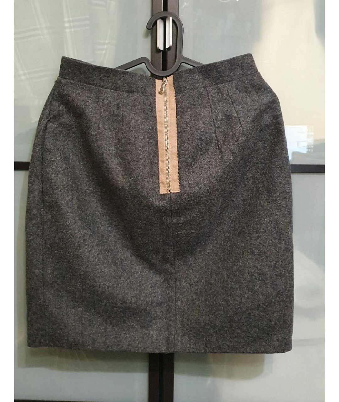 CARVEN Антрацитовая шерстяная юбка мини, фото 2
