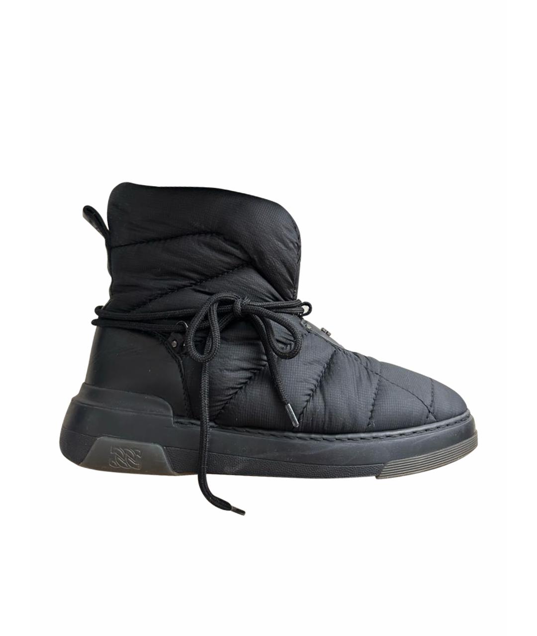 CASADEI Черные текстильные ботинки, фото 1