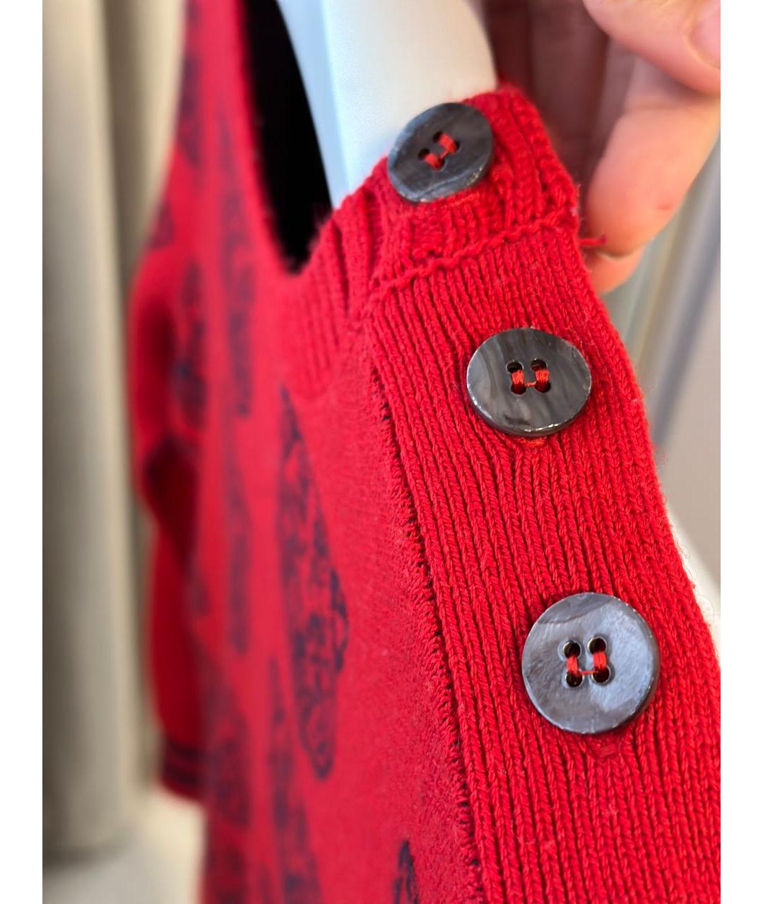 GUCCI Красный шерстяной джемпер / свитер, фото 8