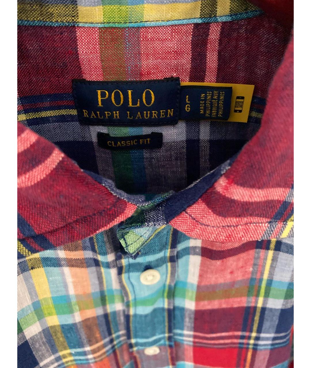 POLO RALPH LAUREN Мульти льняная кэжуал рубашка, фото 3