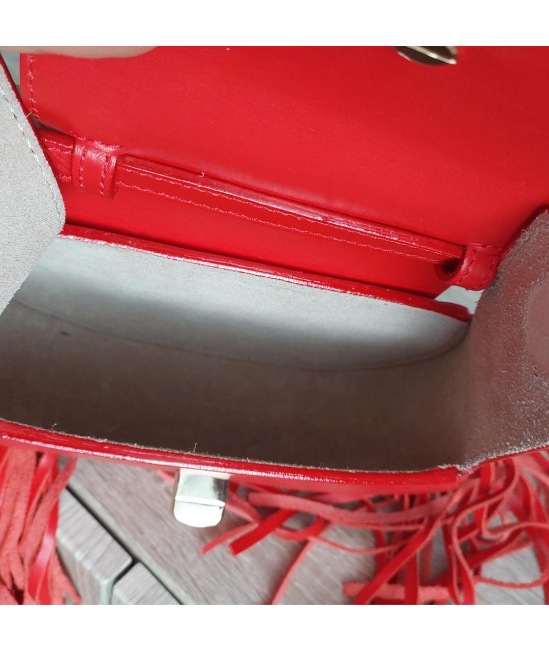 SALAR Красная кожаная сумка через плечо, фото 4