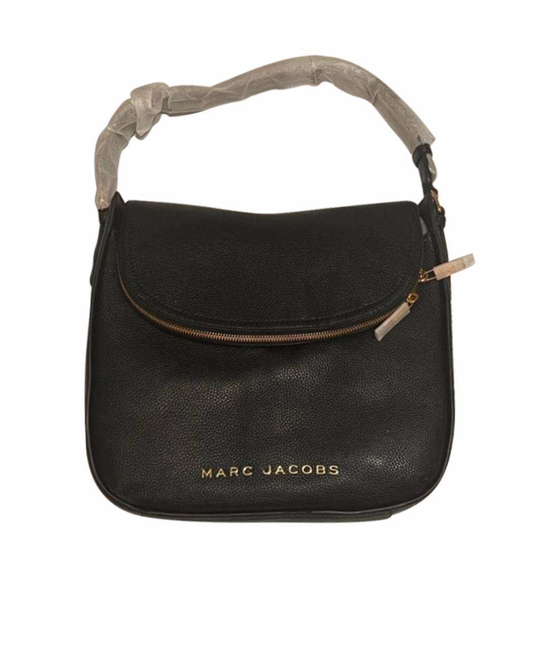 MARC JACOBS Черная кожаная сумка с короткими ручками, фото 1