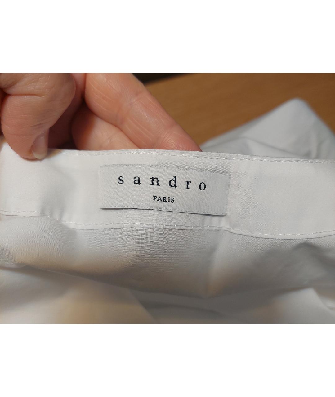 SANDRO Белая хлопковая рубашка, фото 3