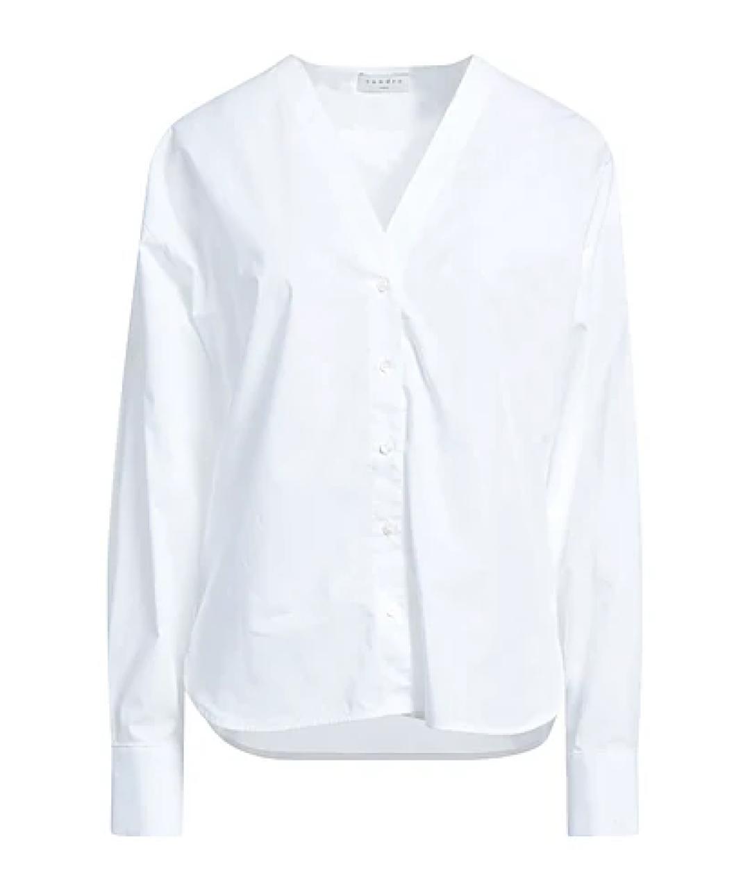 SANDRO Белая хлопковая рубашка, фото 5