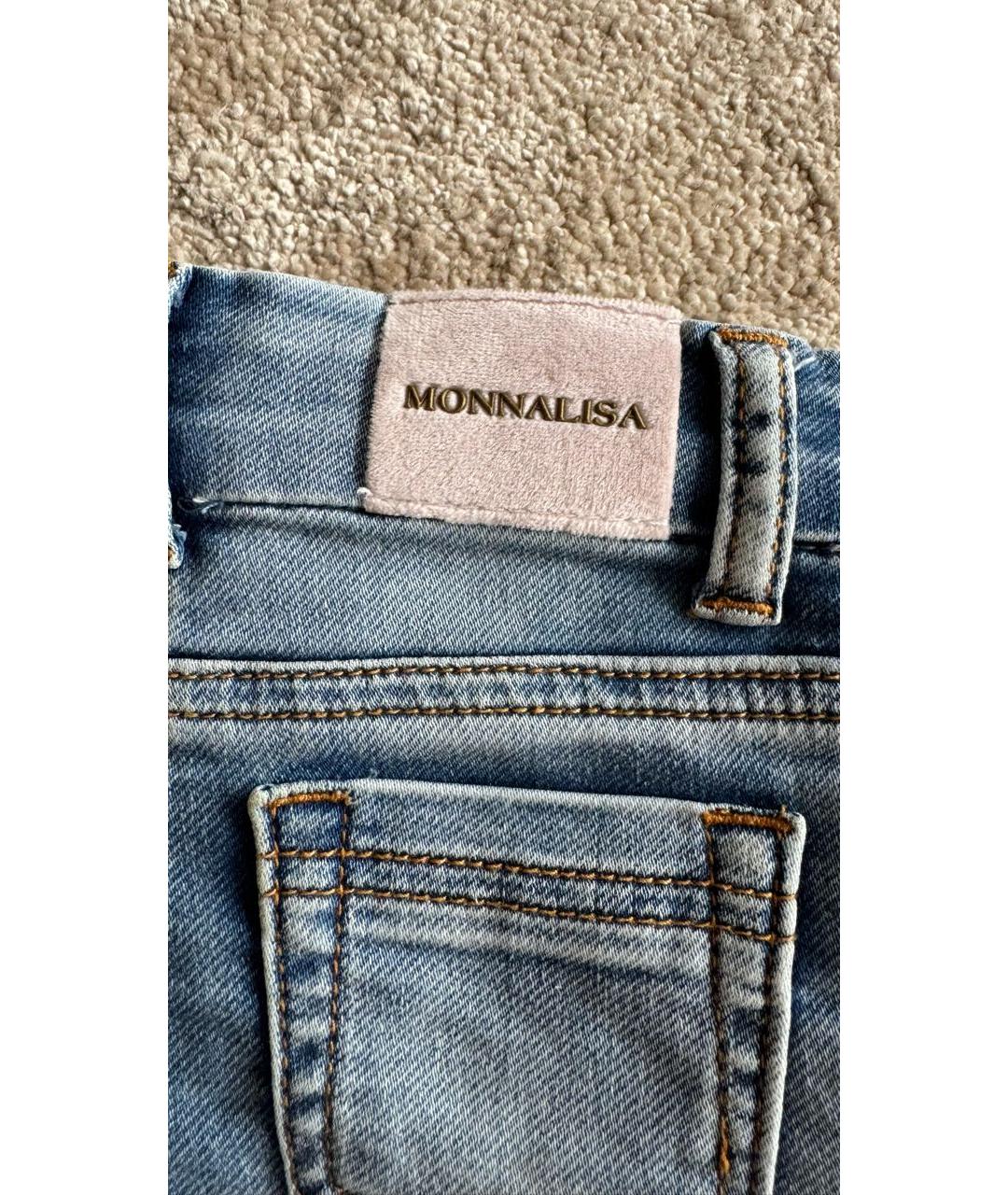 MONNALISA Голубые деним джинсы, фото 4