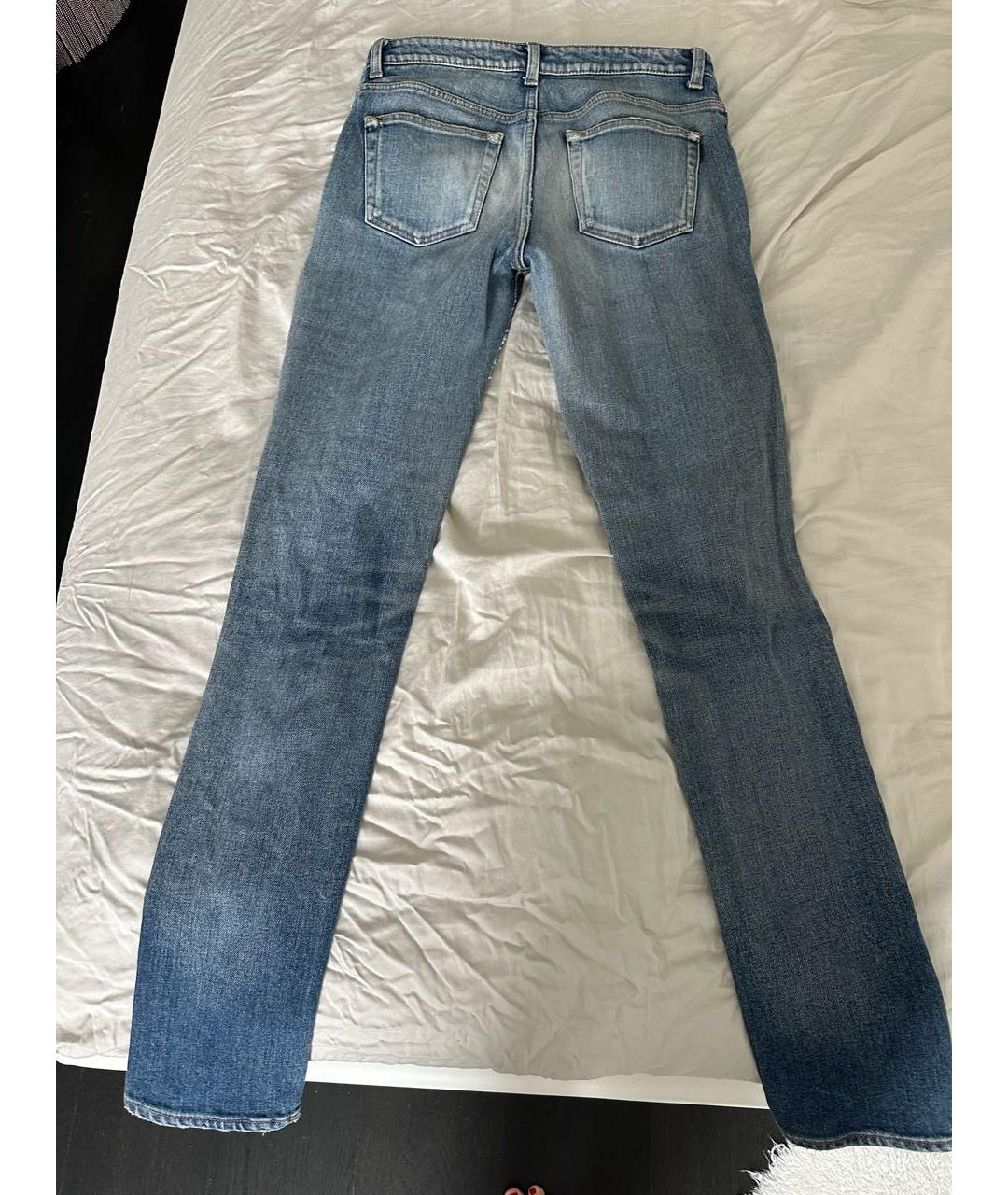 SAINT LAURENT Голубые хлопковые джинсы слим, фото 2