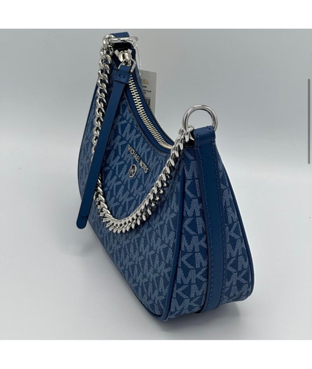 MICHAEL KORS Синяя кожаная сумка с короткими ручками, фото 2