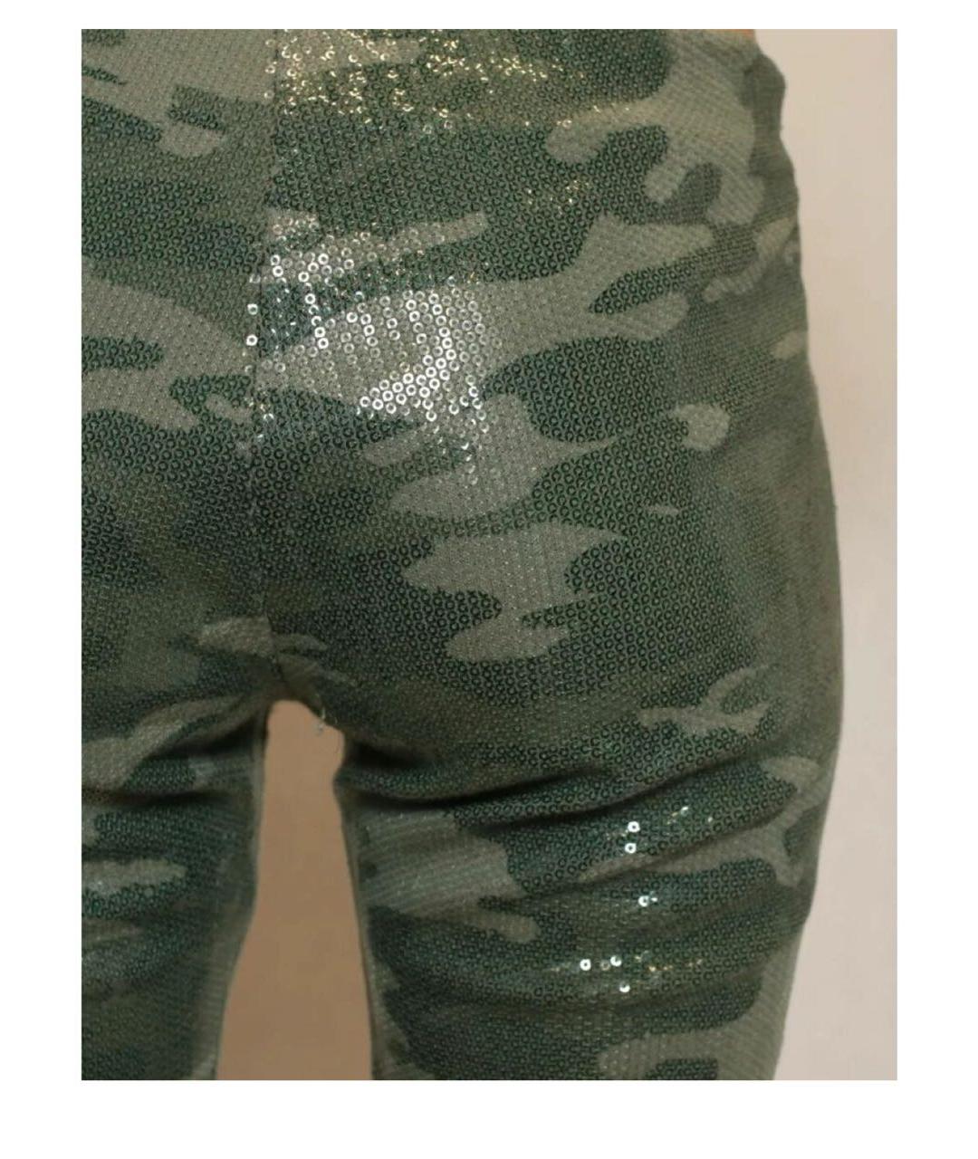 BALMAIN Хаки хлопко-эластановые брюки узкие, фото 2