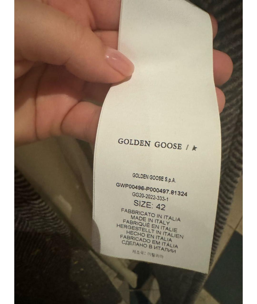 GOLDEN GOOSE DELUXE BRAND Серое пальто, фото 7