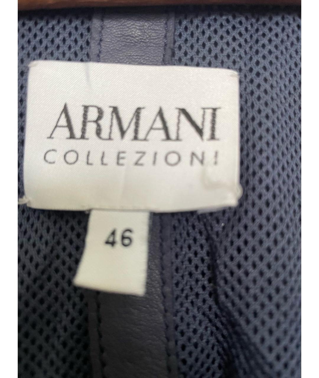 ARMANI COLLEZIONI Фиолетовая кожаная куртка, фото 5