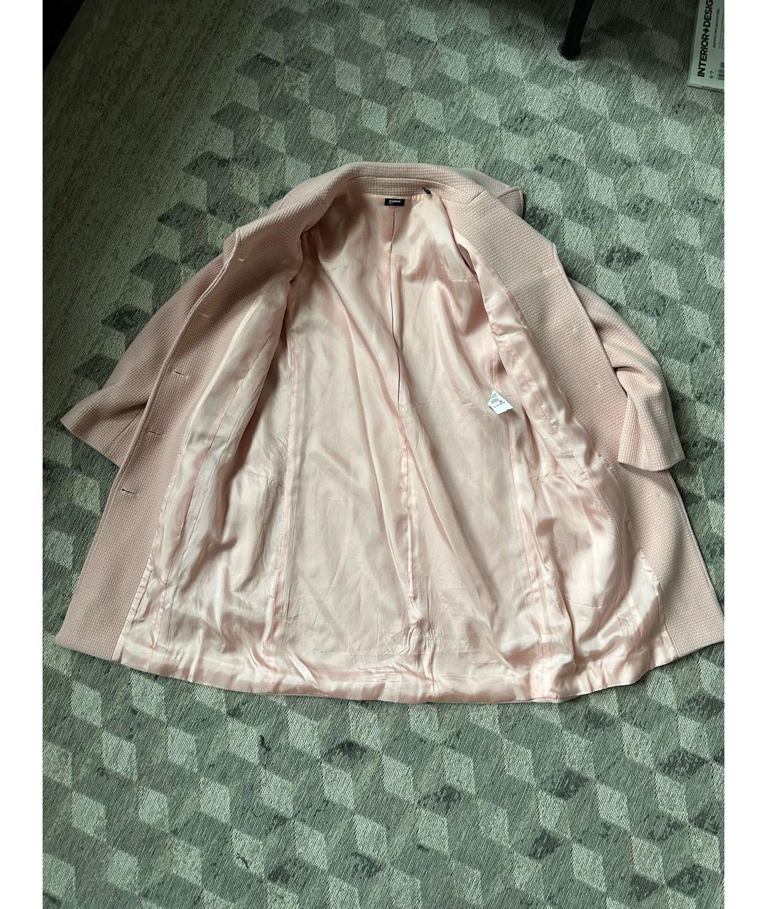 JIL SANDER NAVY Розовое шерстяное пальто, фото 3