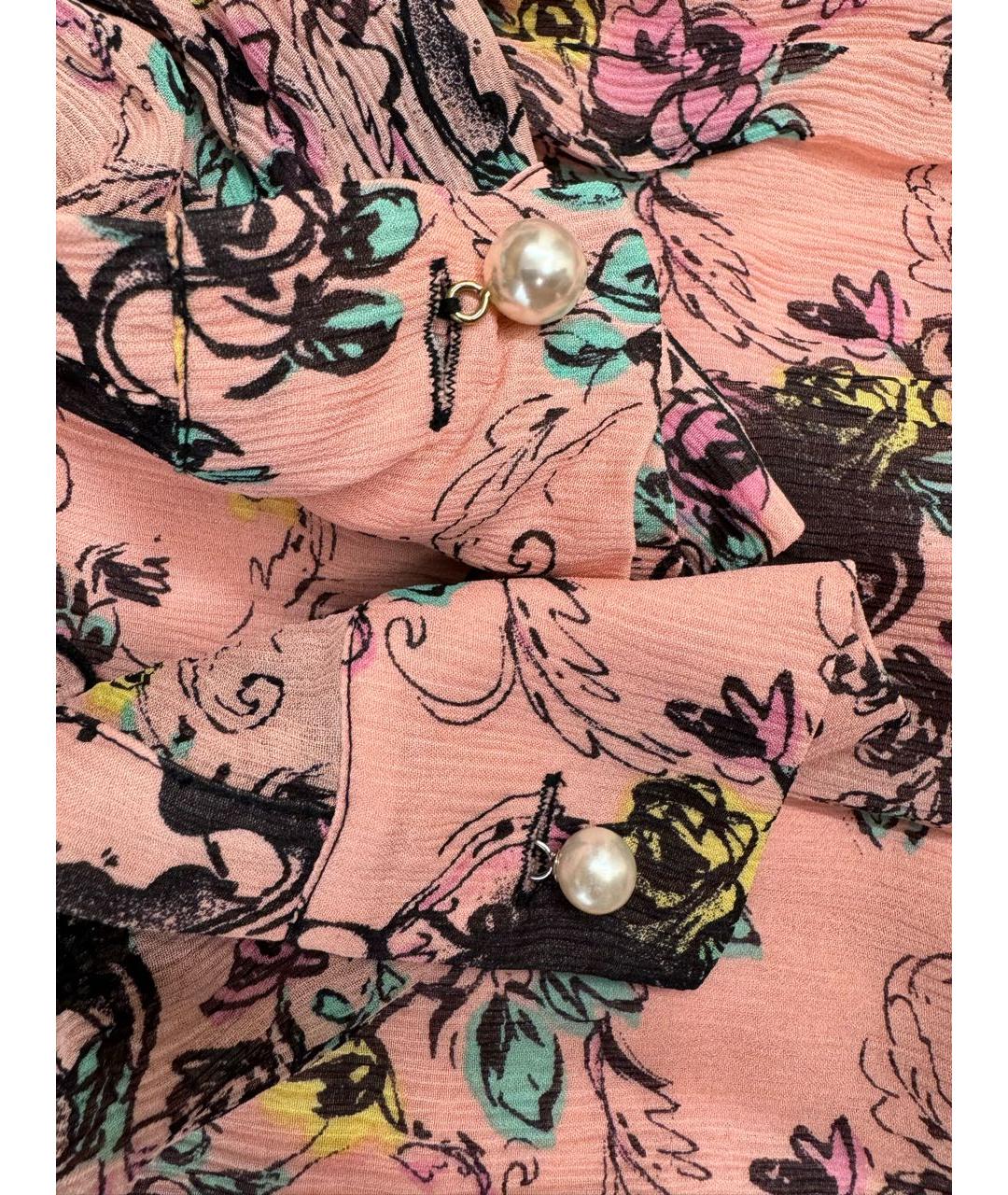 BOUTIQUE MOSCHINO Розовое шелковое коктейльное платье, фото 7