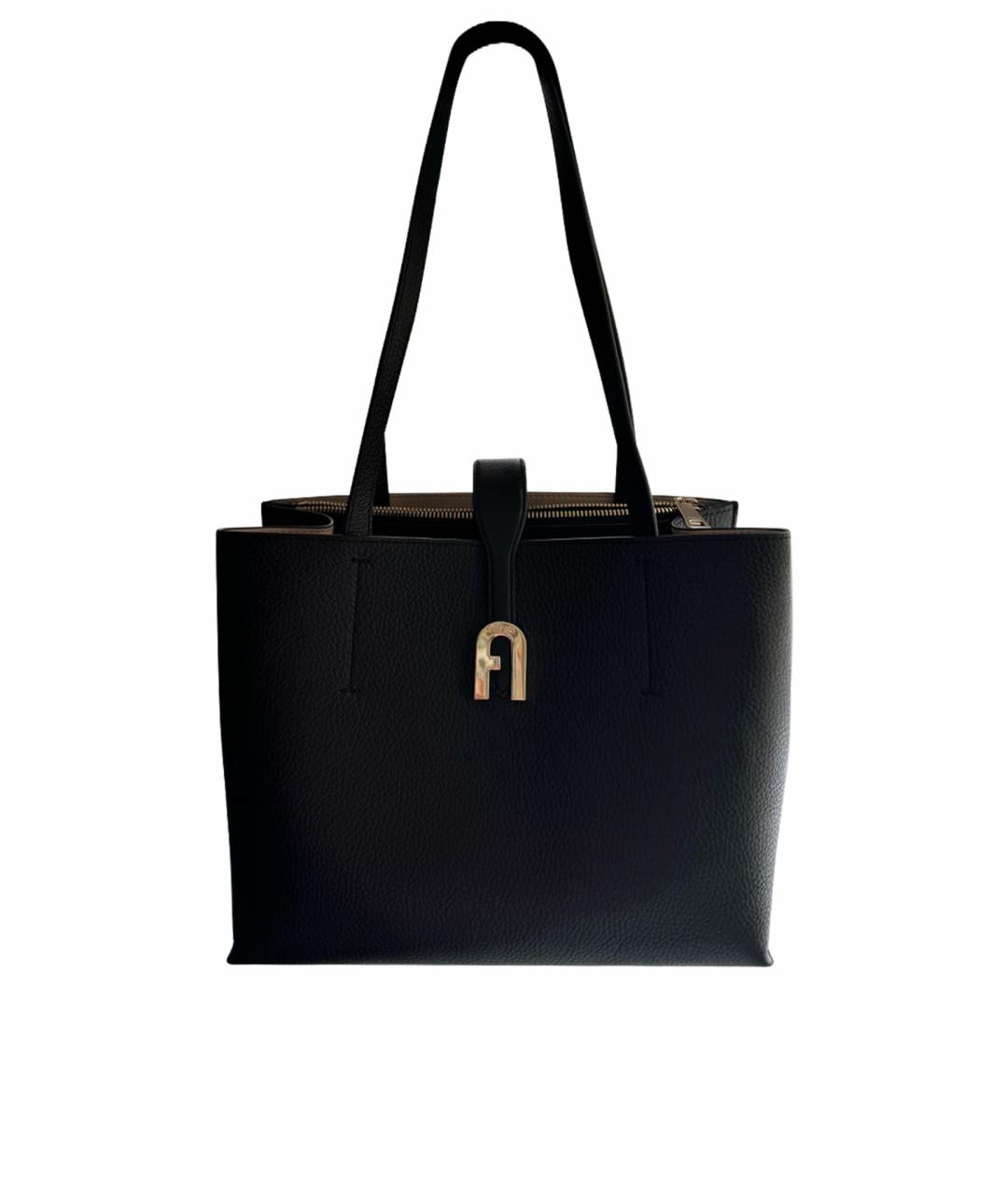 FURLA Черная кожаная сумка тоут для женщин – купить в интернет магазине ...
