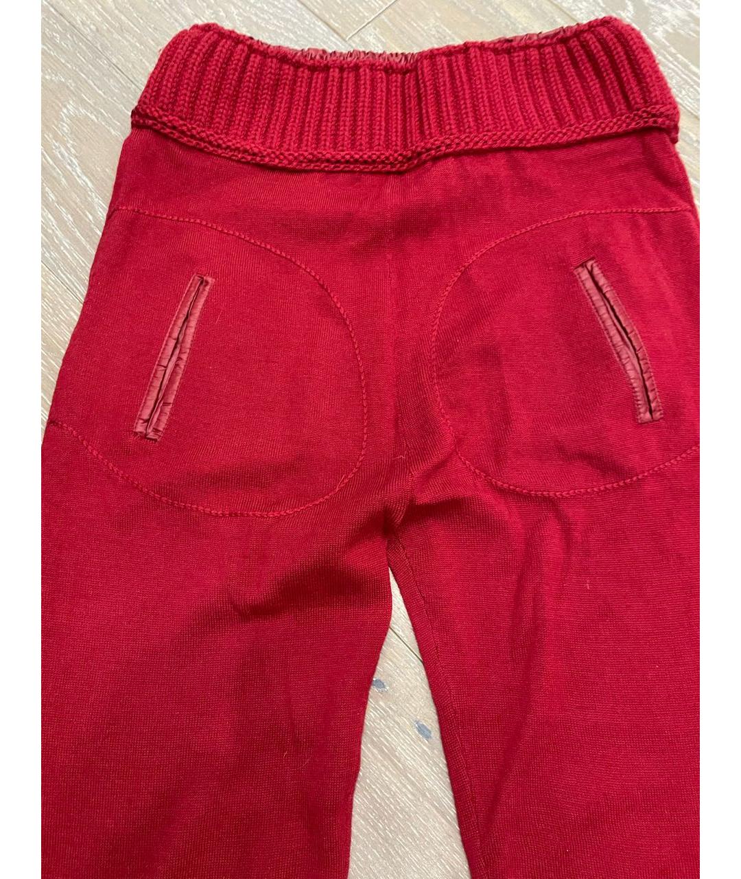 ODRI Красные шерстяные брюки узкие, фото 4
