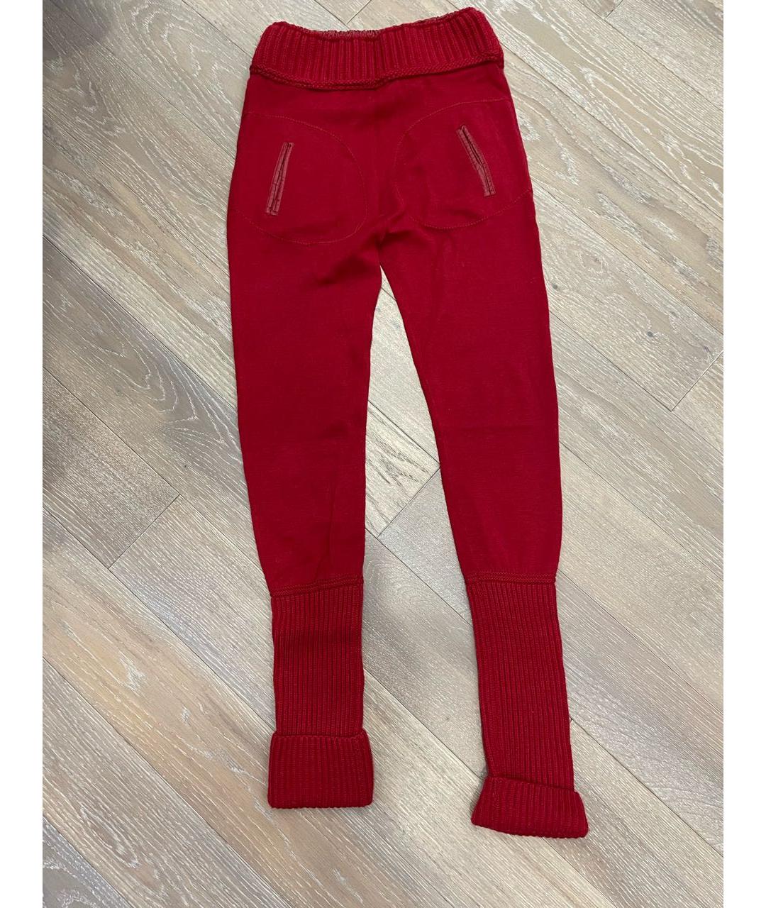 ODRI Красные шерстяные брюки узкие, фото 6