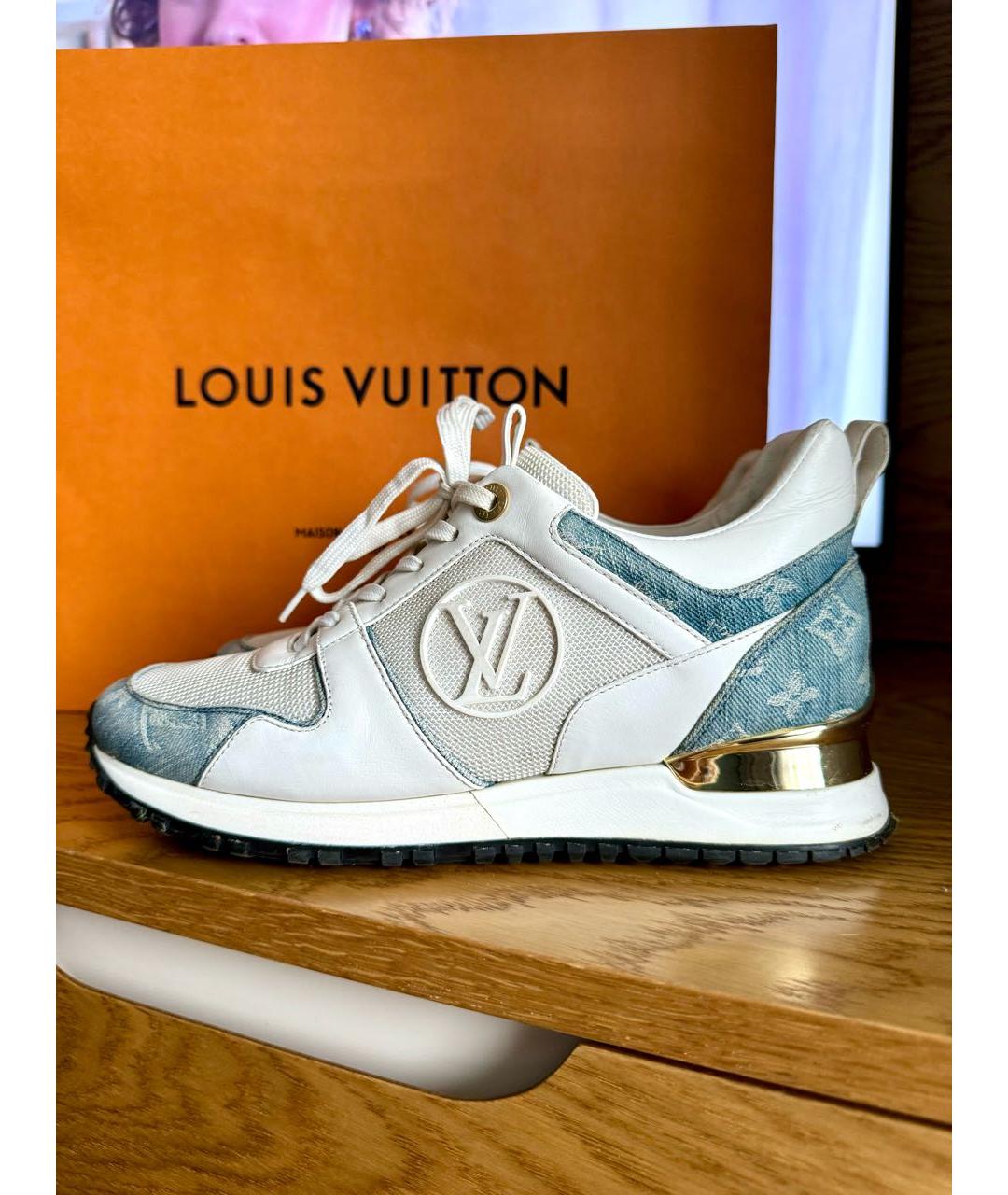 LOUIS VUITTON Белые кожаные кроссовки, фото 6