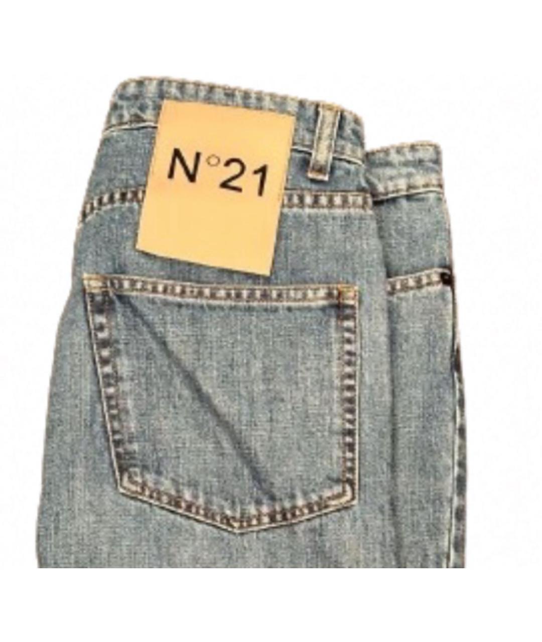 NO. 21 Синие хлопковые джинсы скинни, фото 3