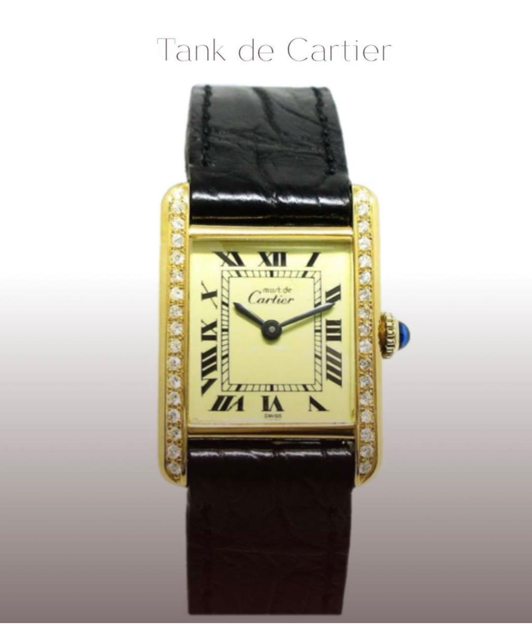 CARTIER Бежевые часы из желтого золота, фото 5