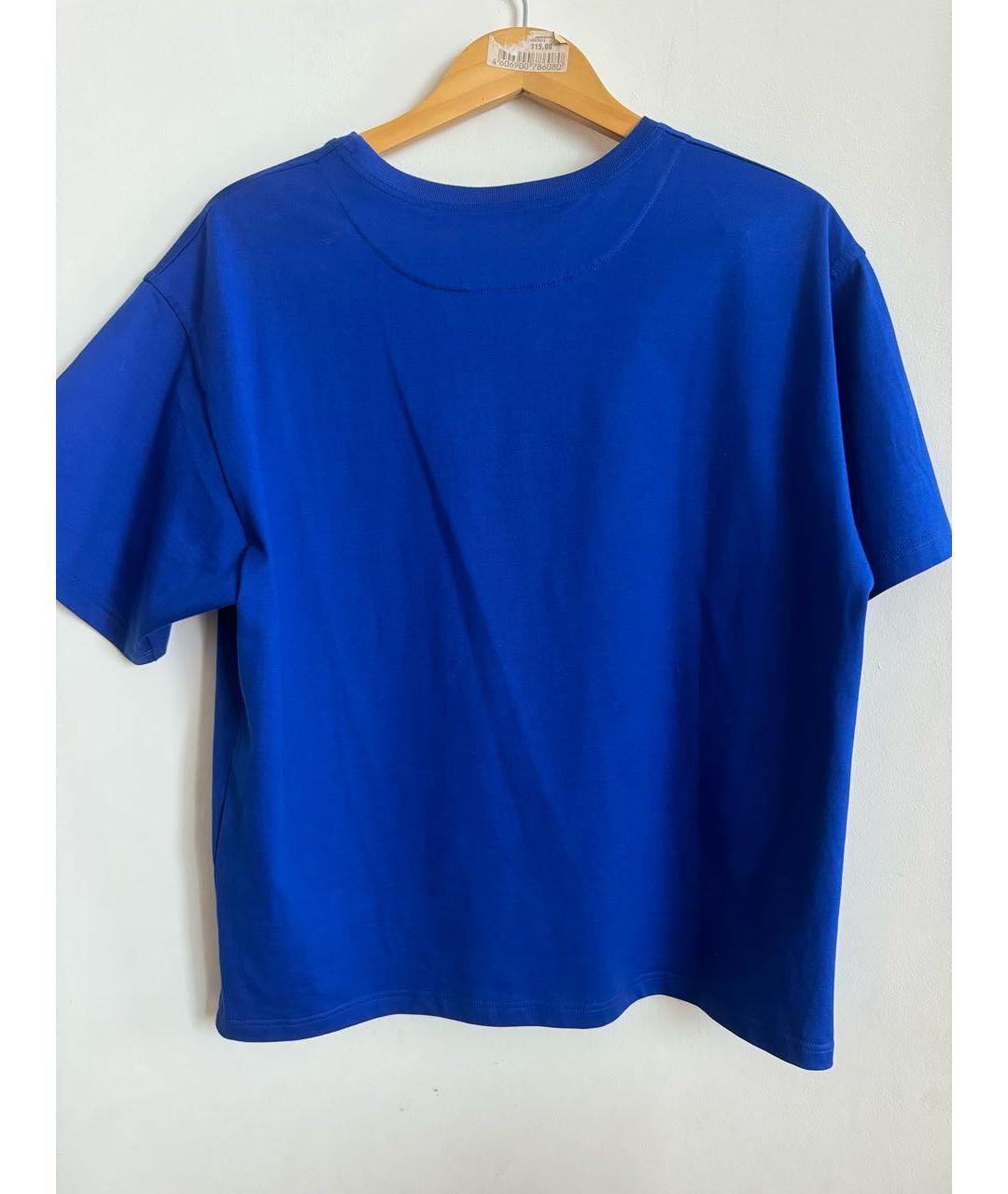 HERMES PRE-OWNED Синяя хлопковая футболка, фото 2
