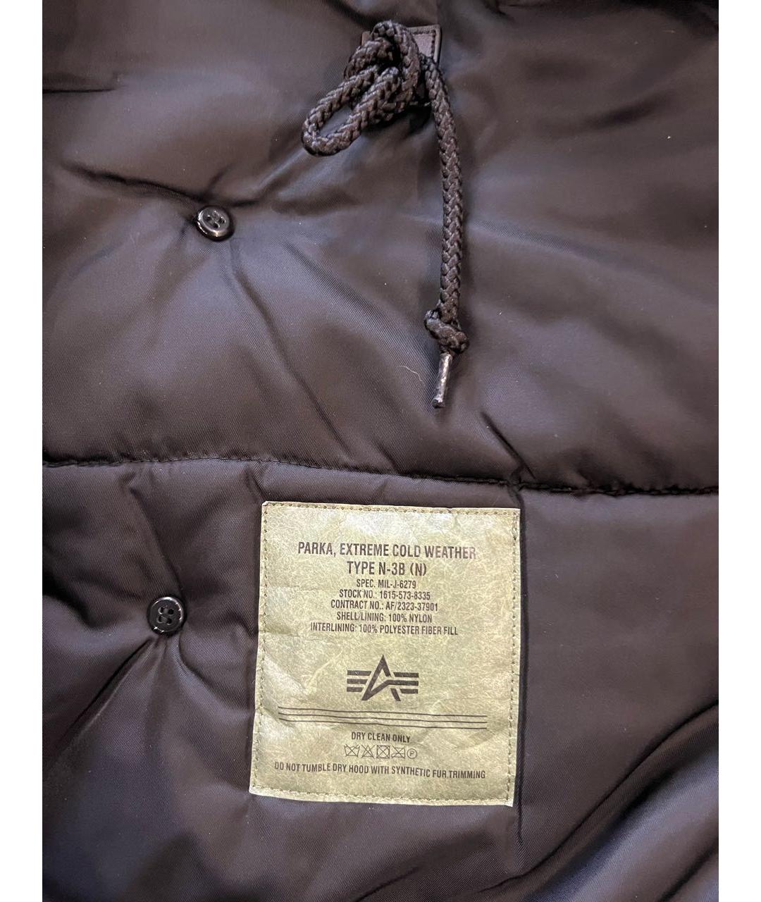 ALPHA INDUSTRIES Черная синтетическая парка, фото 3