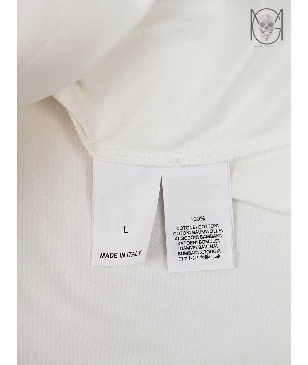 BRUNELLO CUCINELLI Белая хлопковая футболка, фото 6
