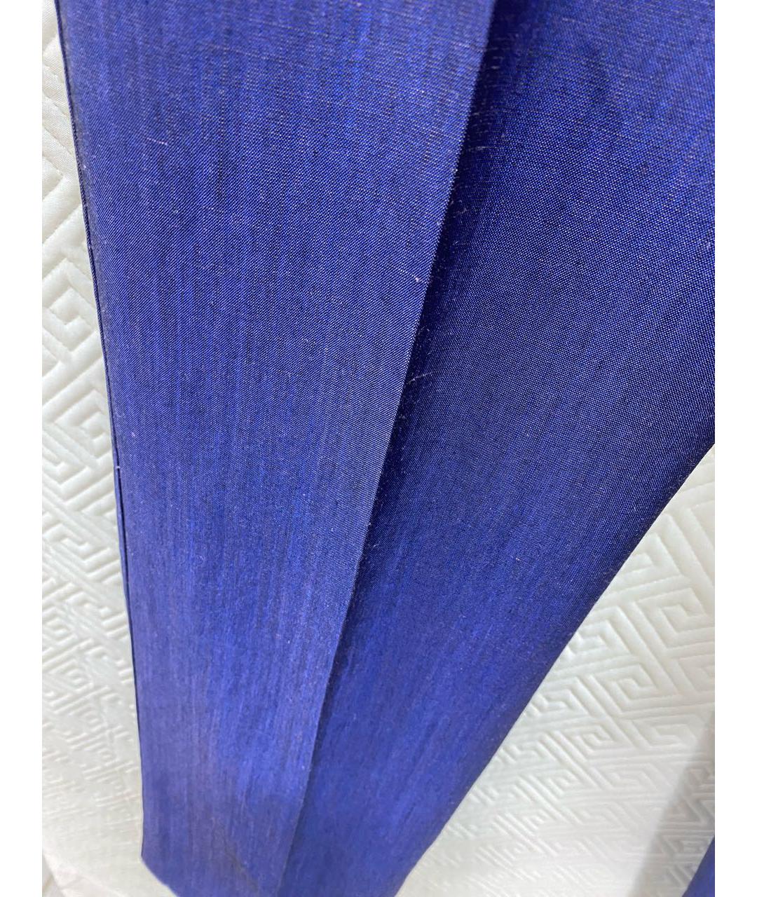 ETRO Темно-синие шерстяные прямые брюки, фото 4
