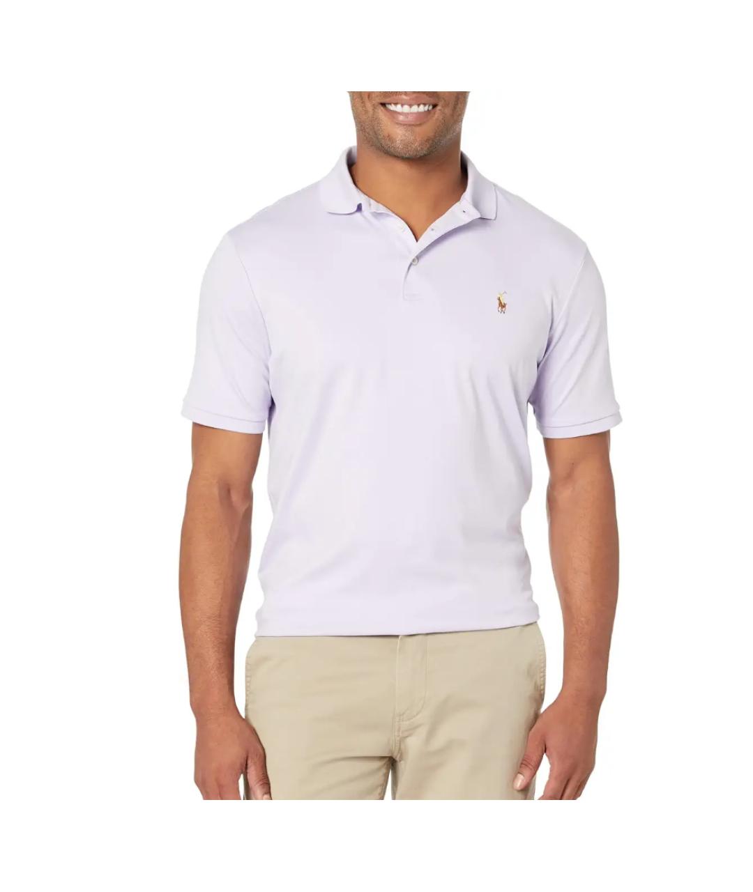 POLO RALPH LAUREN Розовое хлопковое поло с коротким рукавом, фото 2