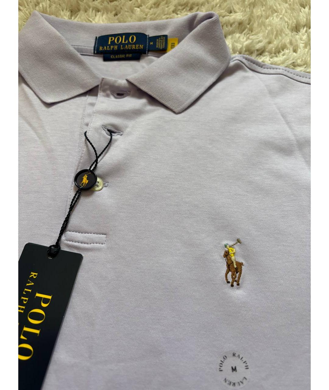 POLO RALPH LAUREN Розовое хлопковое поло с коротким рукавом, фото 4