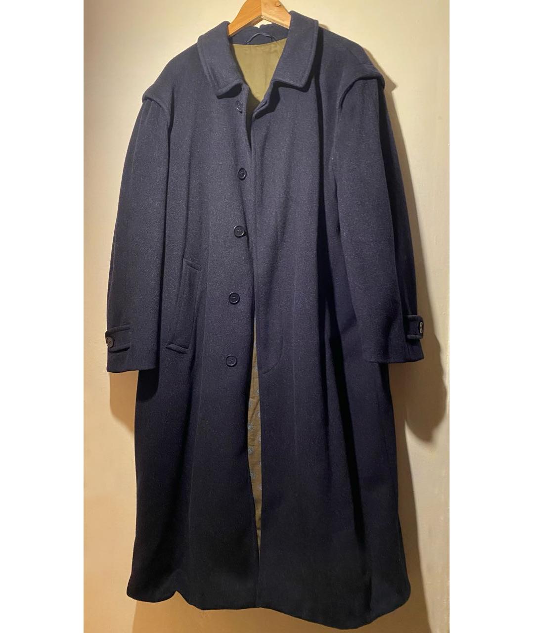 HUGO BOSS Темно-синее шерстяное пальто, фото 3
