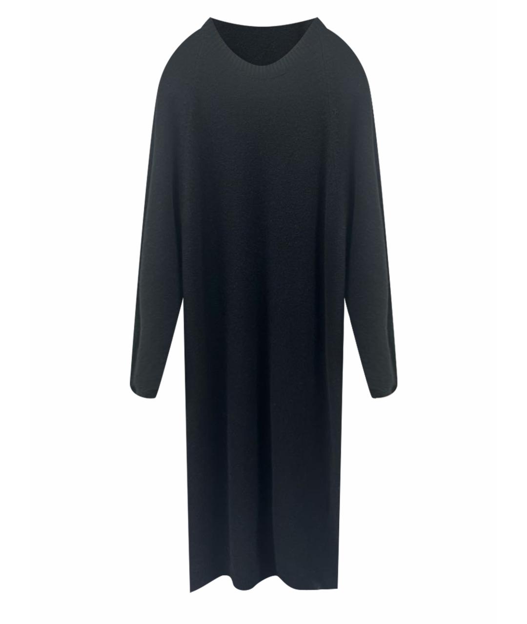 RAEY Черное шерстяное повседневное платье, фото 1