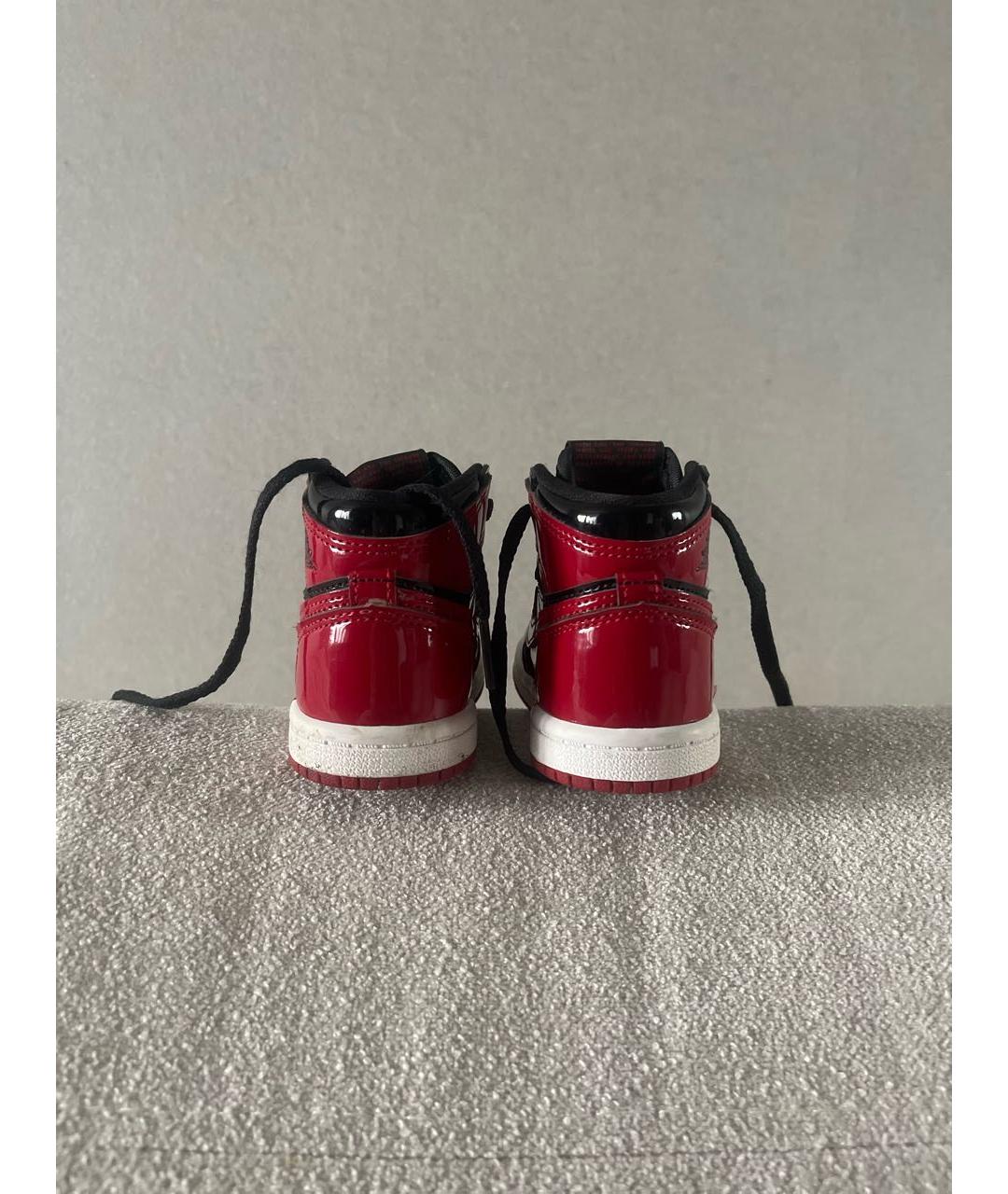 JORDAN Красные кожаные ботинки, фото 4