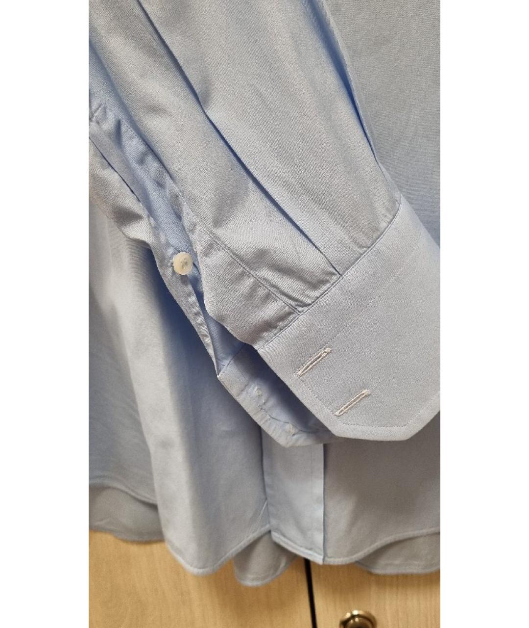 BRIONI Голубая хлопковая классическая рубашка, фото 4