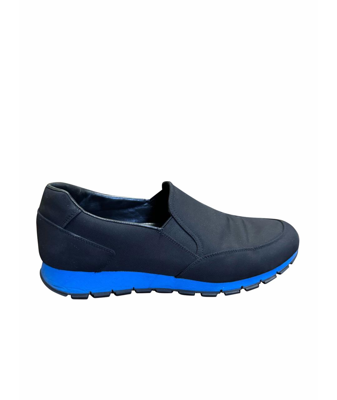 PRADA Темно-синие высокие кроссовки / кеды, фото 1