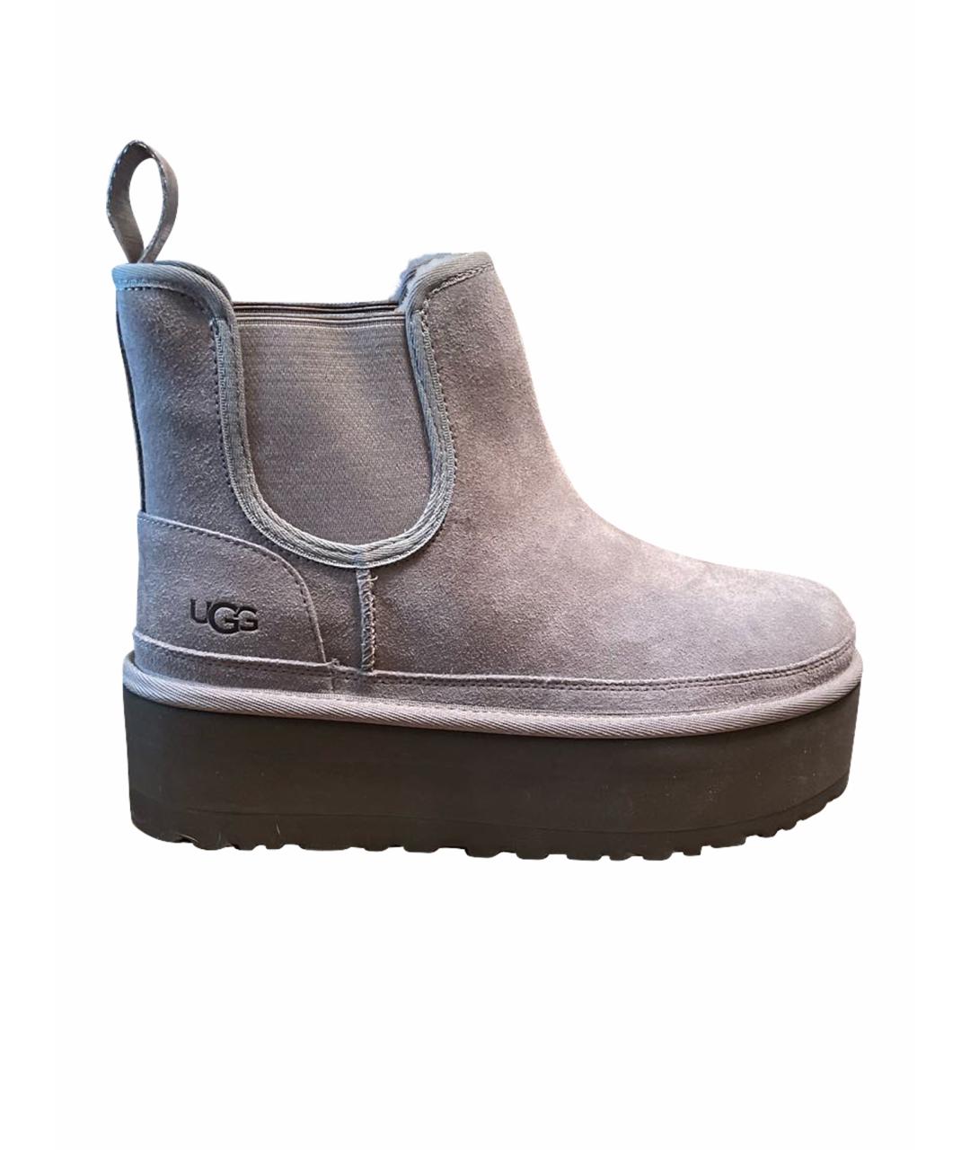 UGG AUSTRALIA Антрацитовые замшевые ботинки, фото 1