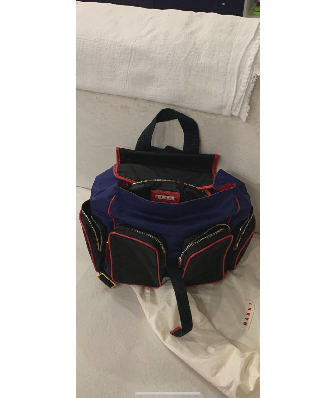 MARNI Синий рюкзак, фото 9
